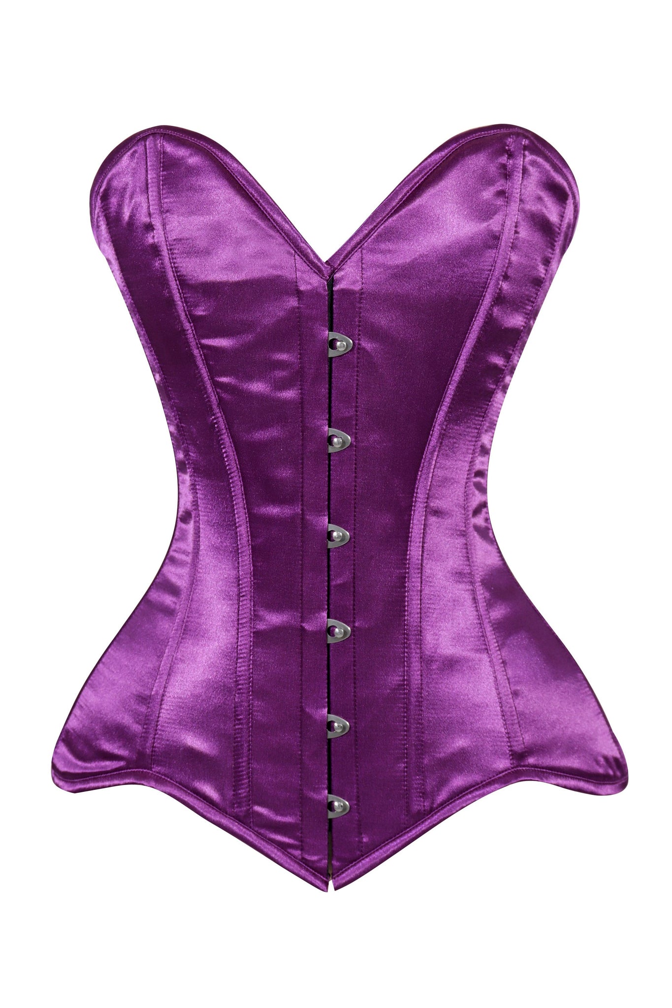 Lavish Magenta Overbust Corset Sweetheart Neckline Busk Closure