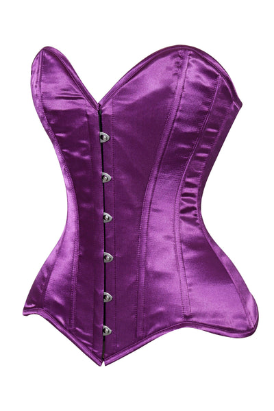 Lavish Magenta Overbust Corset Sweetheart Neckline Busk Closure