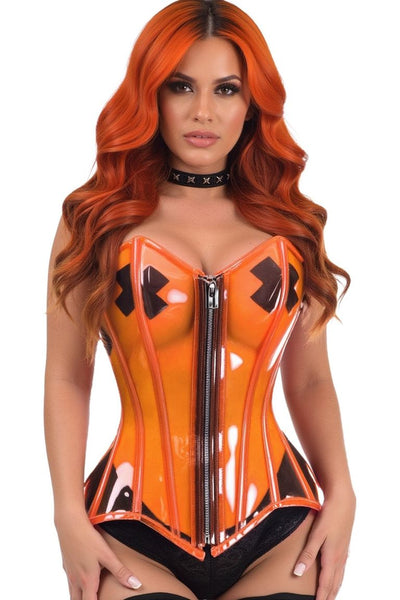 Lavish Clear Orange Overbust Corset