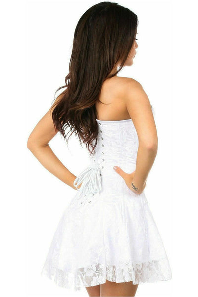 Lavish White Lace Corset Dress - Daisy Corsets