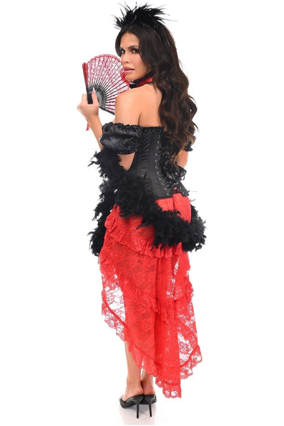 Lavish 6 PC Saloon Girl Corset Costume