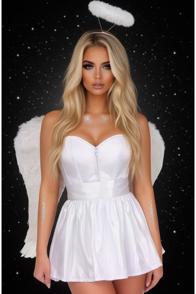 Lavish 4 PC Sexy Angel Corset Costume