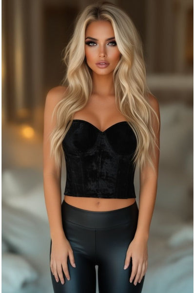 LIMITED EDITION Lavish Black Velvet Underwire Bustier