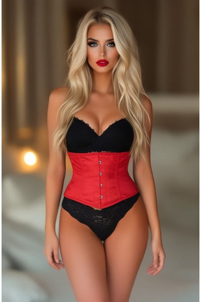 Lavish Red Satin Mini Cincher