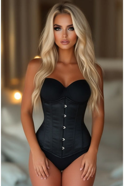LIMITED EDITION Lavish Black Satin Underbust Corset