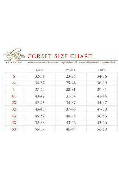Top Drawer Red Plaid Faux Leather Double Steel Boned Curvy Cut Waist Cincher Corset