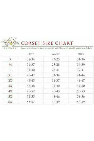 Lavish Black Satin Full Back Sweetheart Corset - Daisy Corsets