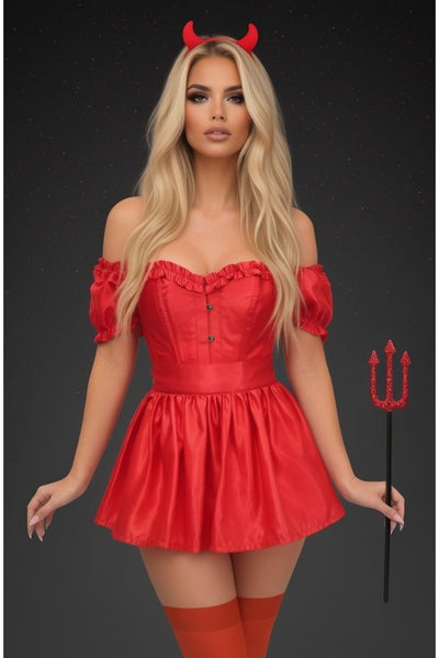 Top Drawer 4 PC Sexy Devil Corset Costume