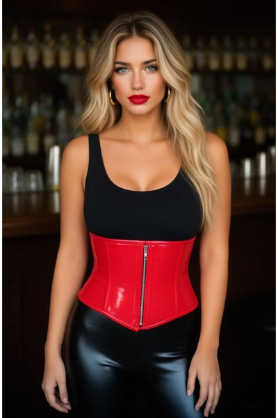 Top Drawer Red Patent Steel Boned Mini Cincher