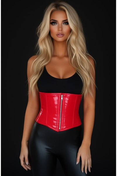 Top Drawer Red Patent Steel Boned Mini Cincher