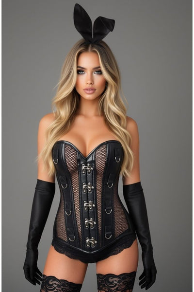 Top Drawer 4 PC Bad Bunny Fishnet Corset Costume