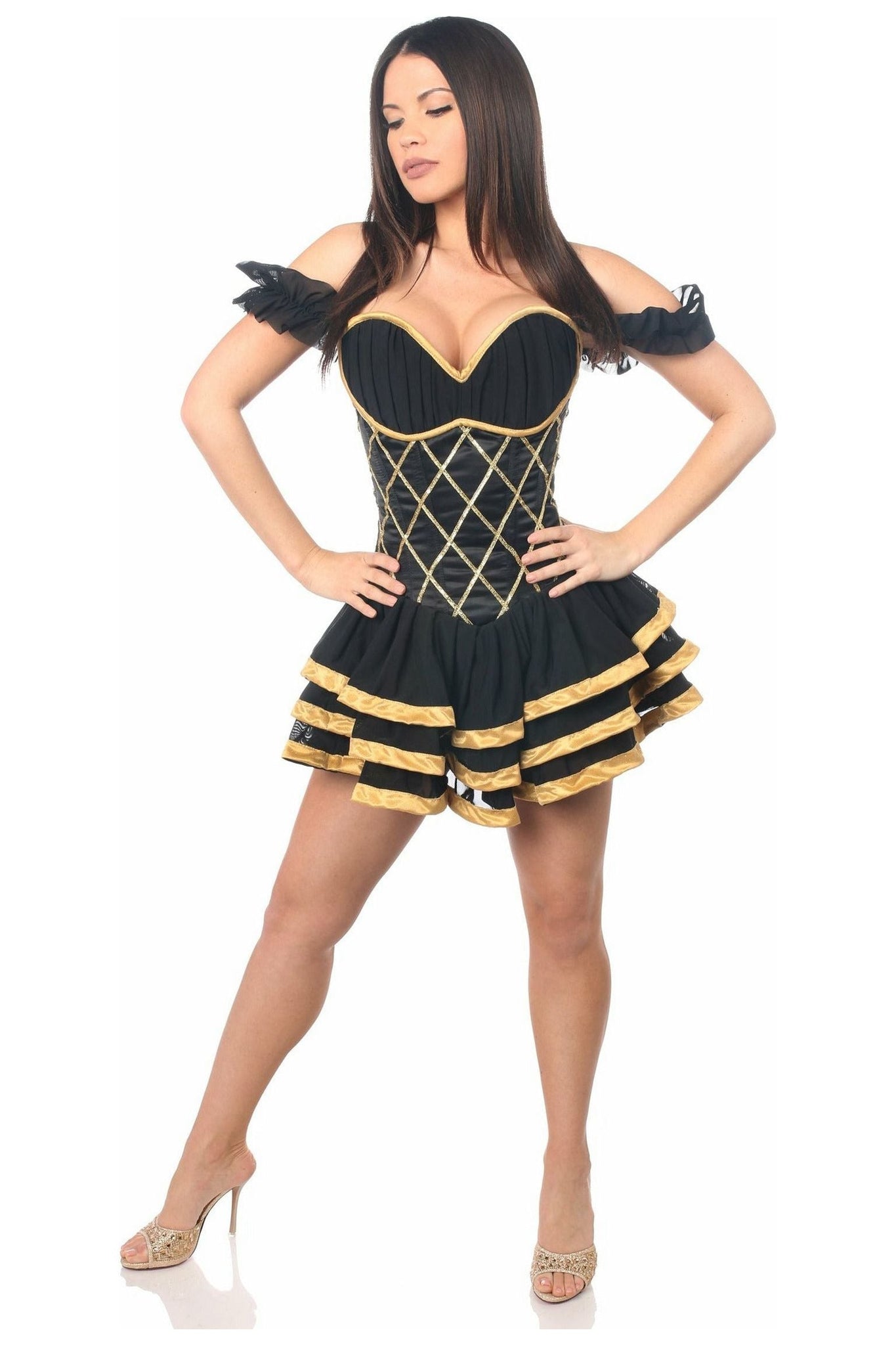 Top Drawer Steel Boned Egyptian Corseted Dress