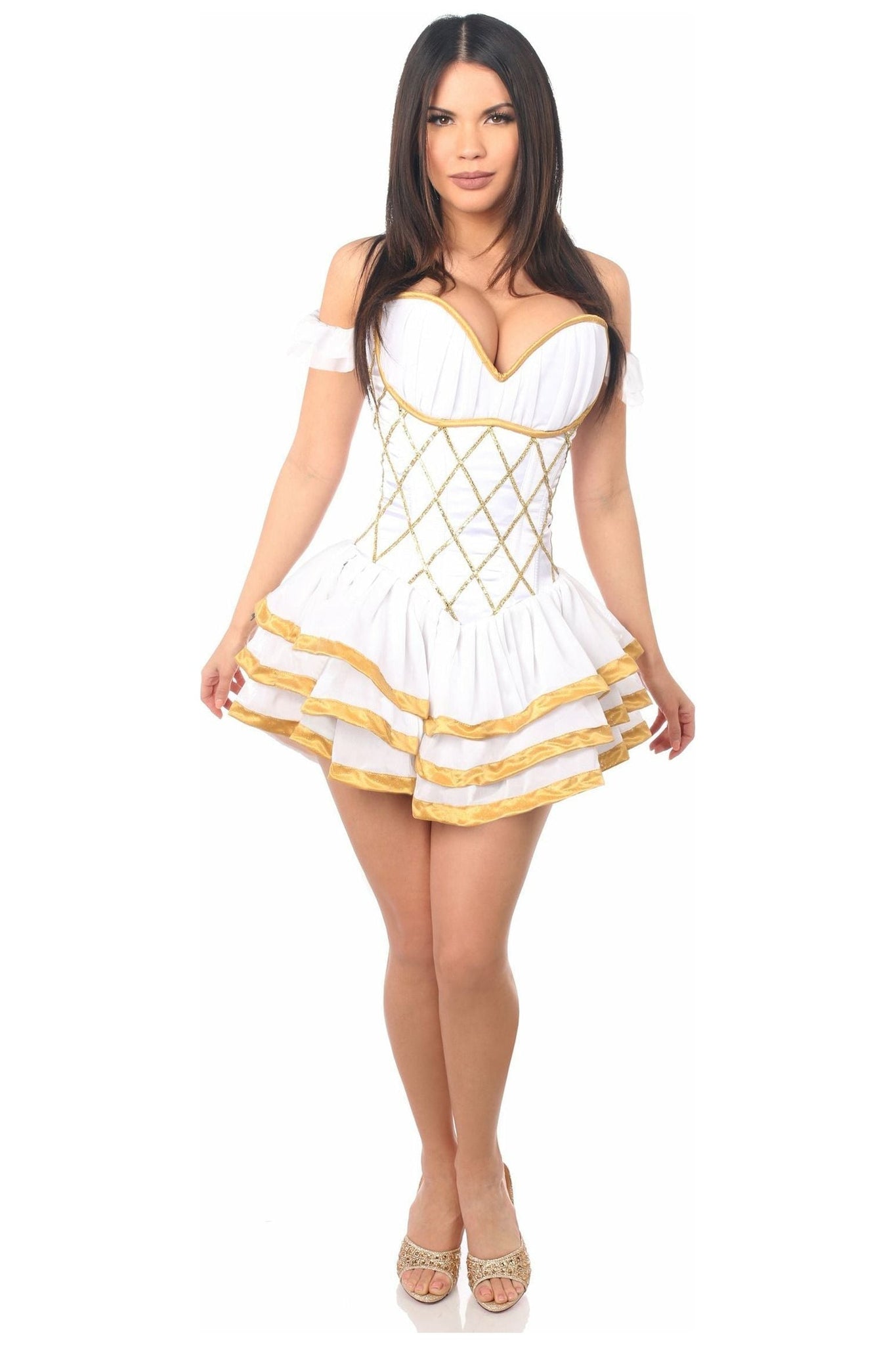 Top Drawer Steel Boned Greek Goddess Corseted Dress