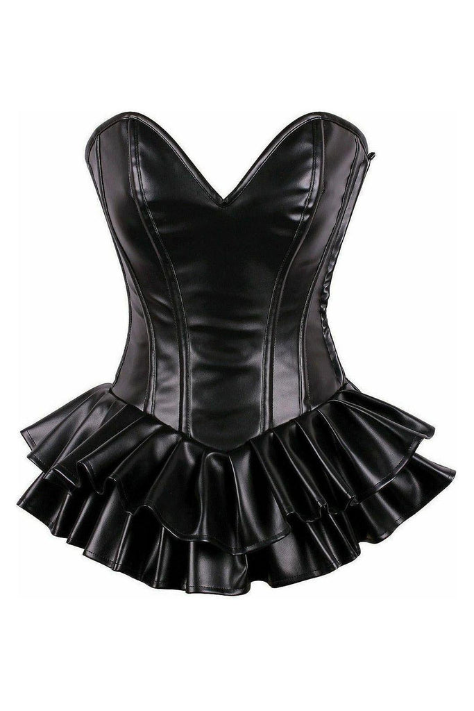 leather boned corset dress Thalia Faux Leather Boned Corset / Dark Chocolate | MESHKI