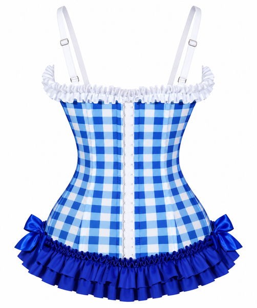 PRE-ORDER Lavish Blueberry Ruffle Sweetheart Bustier Corset