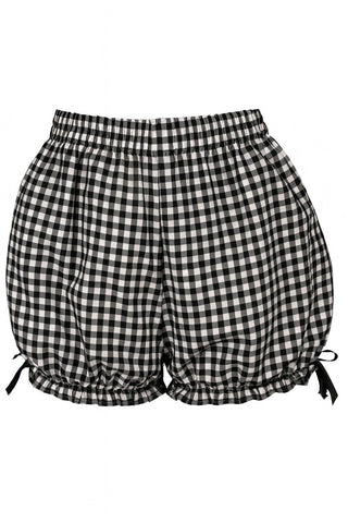 Black/White Gingham Crepe Bloomer - Daisy Corsets