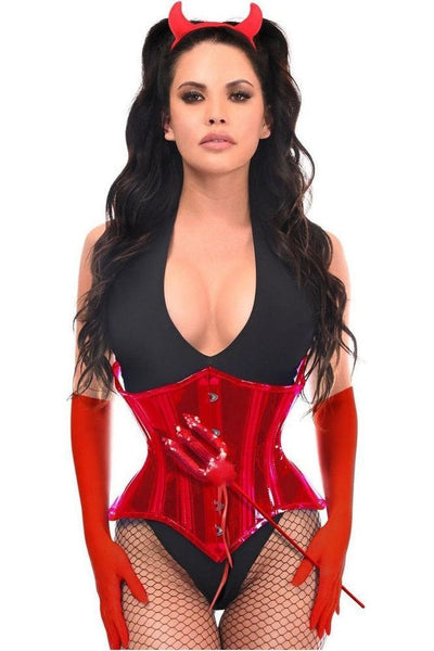 Lavish 4 PC Red Festival Devil Corset Costume - Daisy Corsets
