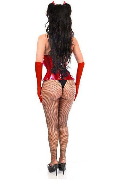 Lavish 4 PC Red Festival Devil Corset Costume - Daisy Corsets