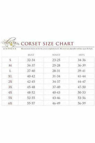 Lavish Black Cotton Underbust Corset - Daisy Corsets