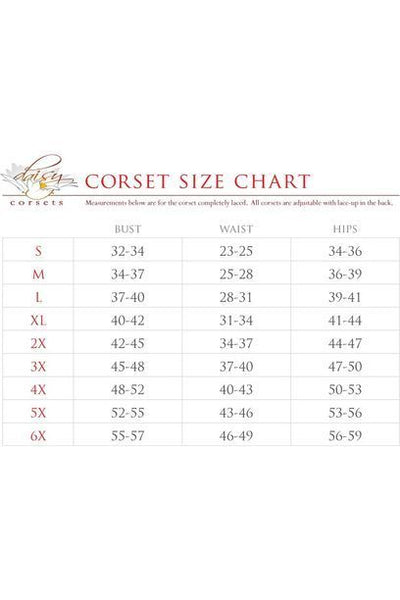 Lavish Black Lycra & Lace Hook & Eye Stretch Underbust Corset - Daisy Corsets