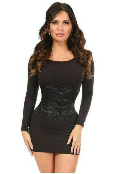 Lavish Black Satin Mini Cincher - Daisy Corsets