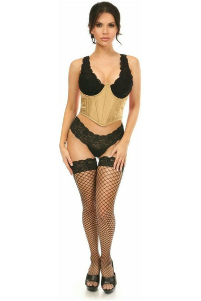 Lavish Gold Brocade Open Cup Waist Cincher - Daisy Corsets