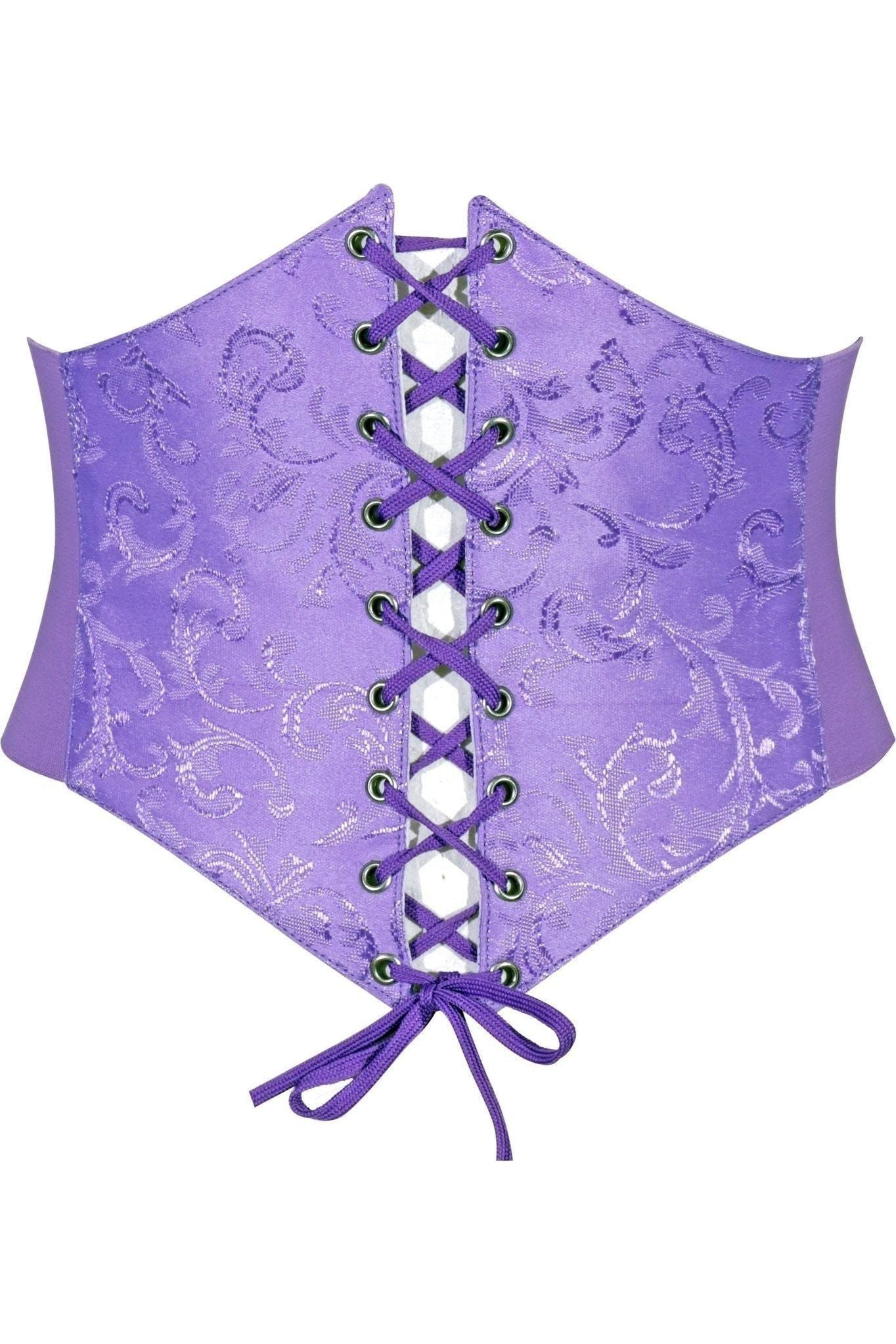 Lavish Lavender Brocade Corset Belt Cincher - Daisy Corsets