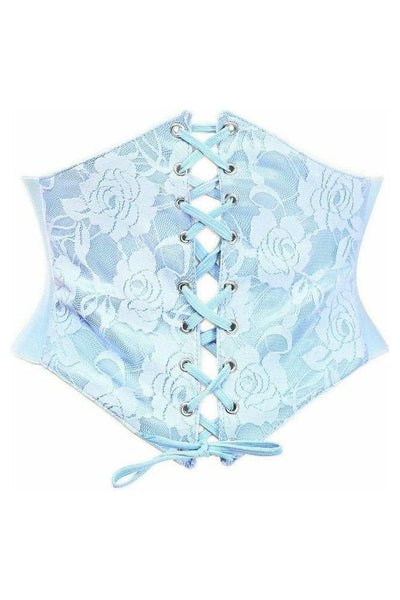 Lavish Lt Blue Lace Corset Belt Cincher - Daisy Corsets