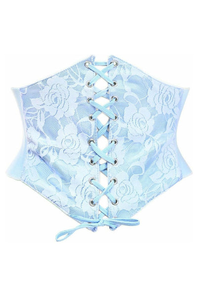 Lavish Lt Blue Lace Corset Belt Cincher - Daisy Corsets