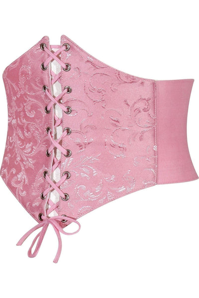 Lavish Lt Pink Brocade Corset Belt Cincher - Daisy Corsets
