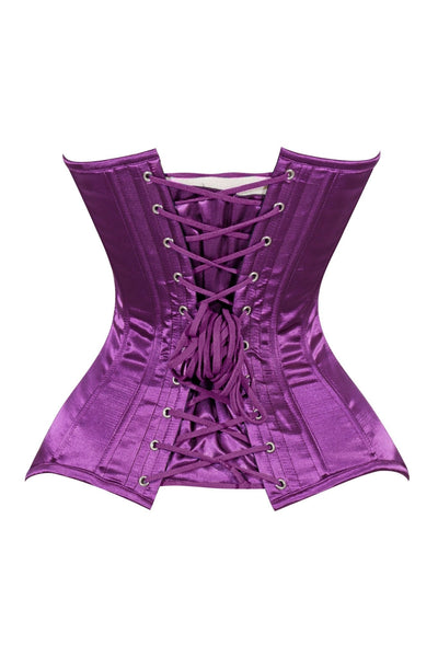 Lavish Magenta Overbust Corset Sweetheart Neckline Busk Closure - Daisy Corsets