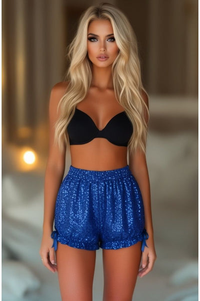 LIMITED EDITION Royal Blue Sequin Bloomers - Daisy Corsets