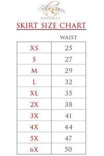 Plum Satin Pick - Up Long Skirt - Daisy Corsets