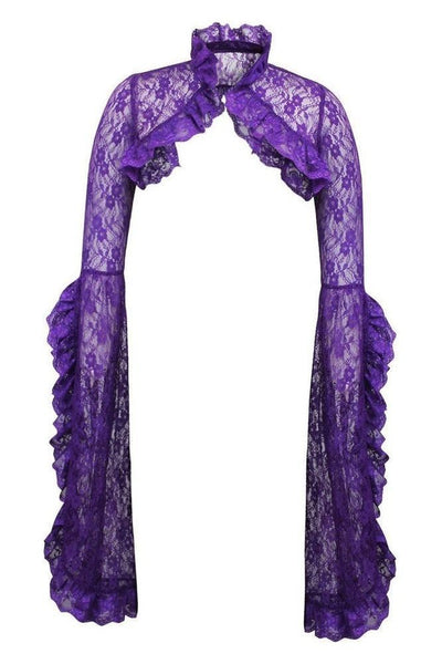 Purple Lace Shrug Bolero Jacket - Daisy Corsets