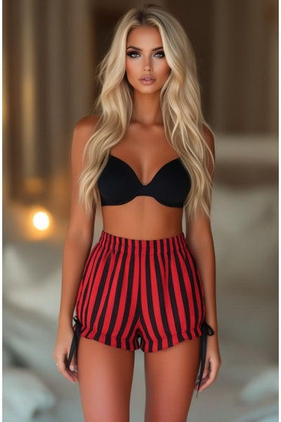 Red/Black Striped Bloomers - Daisy Corsets