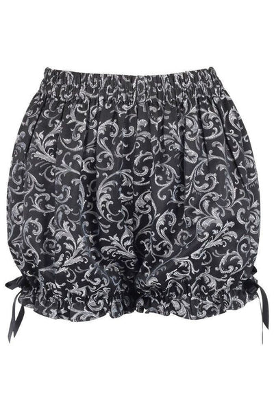 Silver/Black Brocade Bloomers - Daisy Corsets