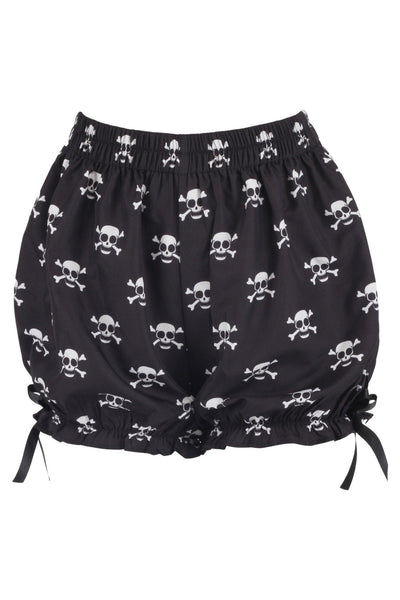 Skull Print Pirate Crepe Bloomers - Daisy Corsets