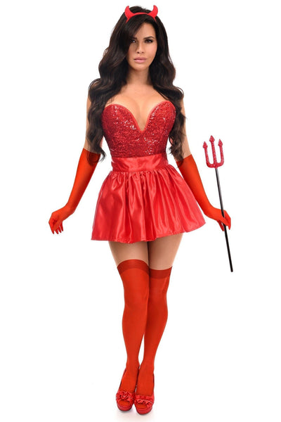 Top Drawer 5 PC Premium Devil Corset Costume - Daisy Corsets