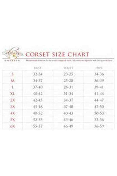 Top Drawer Black/Gold Brocade Double Steel Boned Mini Cincher Corset - Daisy Corsets