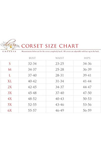Top Drawer Black/Lavender Satin Steel Boned Burlesque Corset - Daisy Corsets