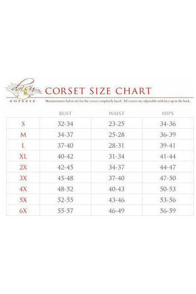 Top Drawer Double Steel Boned Wine Brocade Curvy Underbust Corset - Daisy Corsets