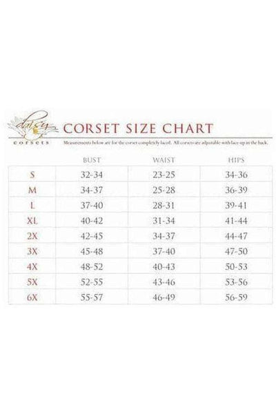 Top Drawer Lavender Holo & Black Fishnet Steel Boned Under Bust Corset - Daisy Corsets