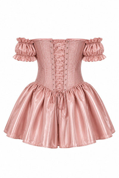 Top Drawer Pretty In Pink Witch Steel Boned Corset Dress - Daisy Corsets