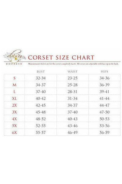 Top Drawer Red Burlesque Underwire Curvy Cut Waist Cincher Corset - Daisy Corsets