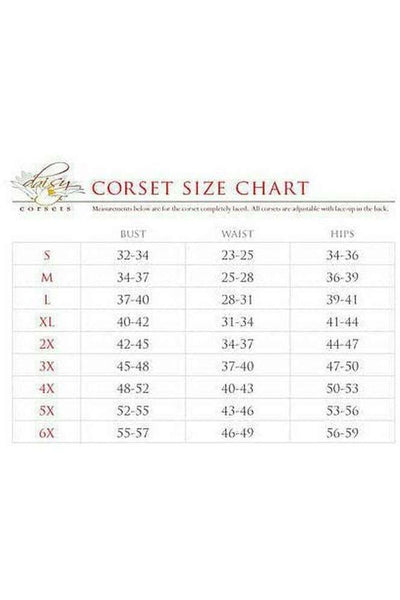 Top Drawer Steel Boned Underbust Corset w/Chains and Clasps - Daisy Corsets