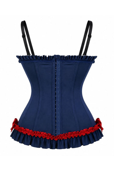 Vintage Navy Sailor Corset Top | Stretch Lycra Pin-Up Bustier - Daisy Corsets