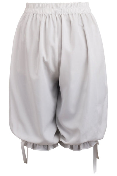 White Crepe Long Bloomers - Daisy Corsets