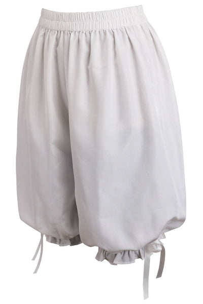White Crepe Long Bloomers - Daisy Corsets