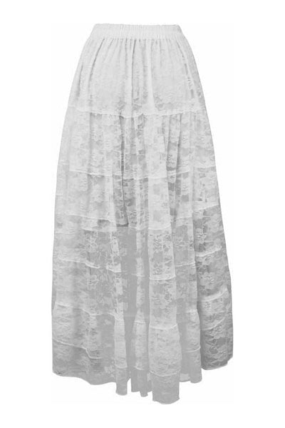 White Lace Skirt - Daisy Corsets