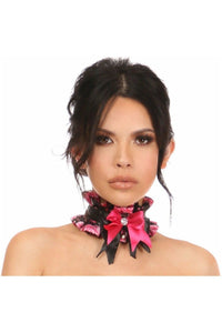 Kitten Collection Pink Floral Satin Choker - Daisy Corsets